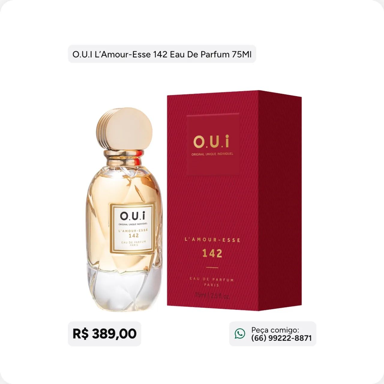 O.U.I L?Amour-Esse 142 Eau De Parfum 75Ml