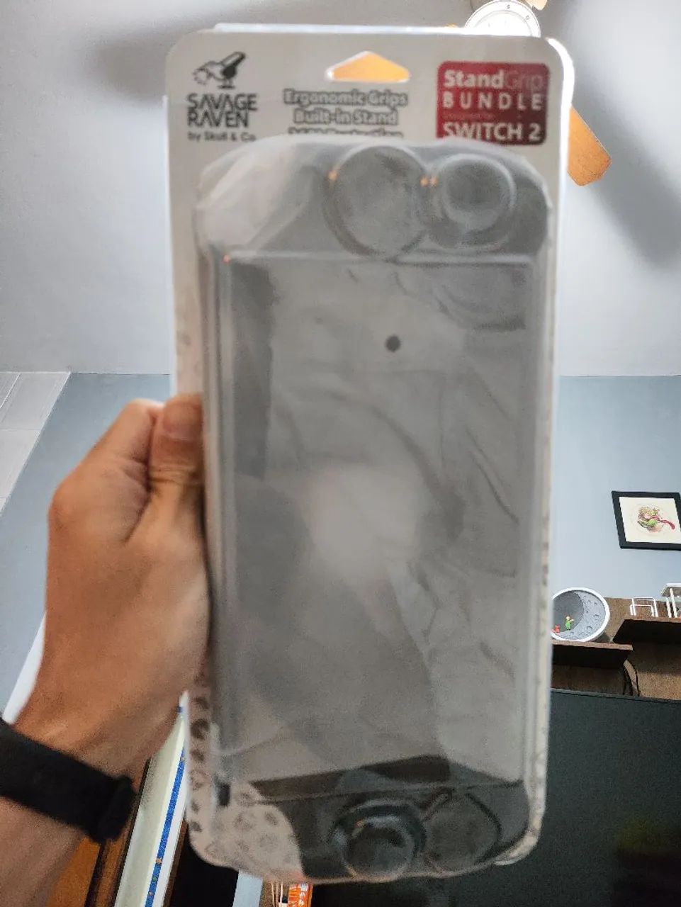 Stand Grip Savage Raven (Skull & Co) Para Switch 2. Usado apenas uma vez.  - Foto 4