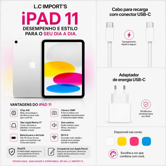 iPad 11 | 128GB | Lacrado | Silver (Prata) - Foto 2