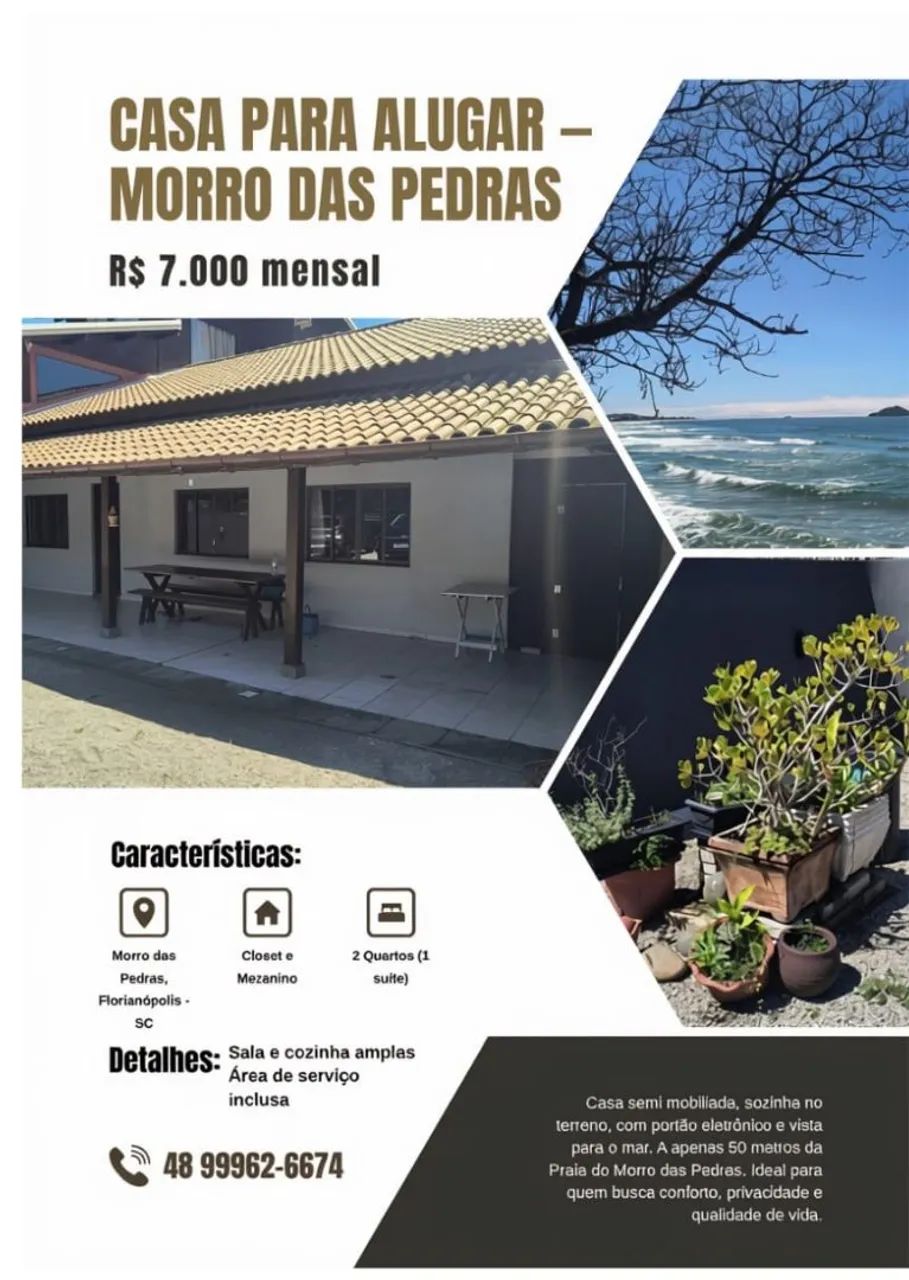 Alugo Casa com vista para o mar