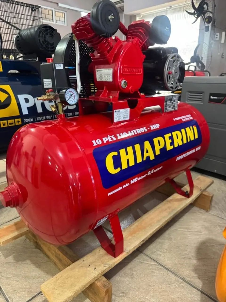  Compressor 110 Litros Chiaperini 140 Libras Motor 2cv Mono - Novo/Loja - Foto 2