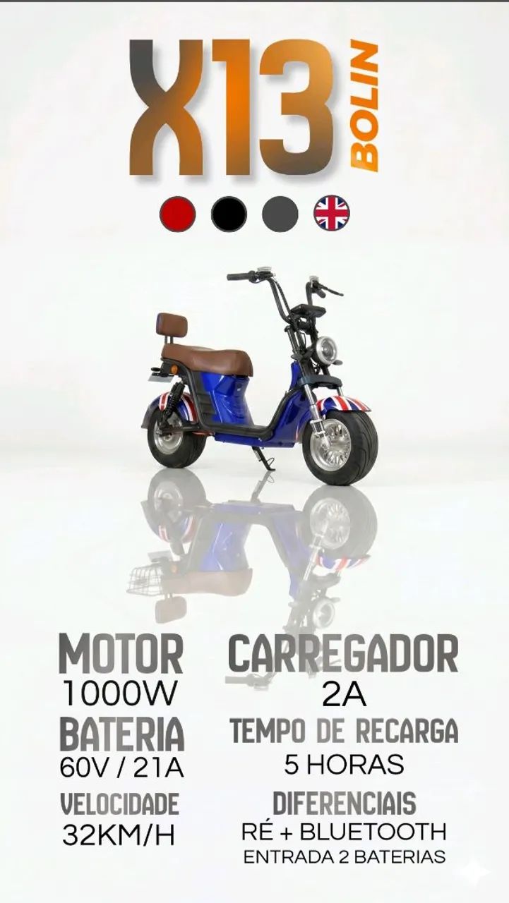 Moto elétrica X13 - 1.000w