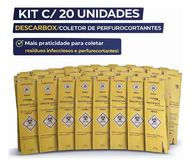 Coletor de material Perfuro Cortante descarbox Ecologic 3 Litros  - Foto 4