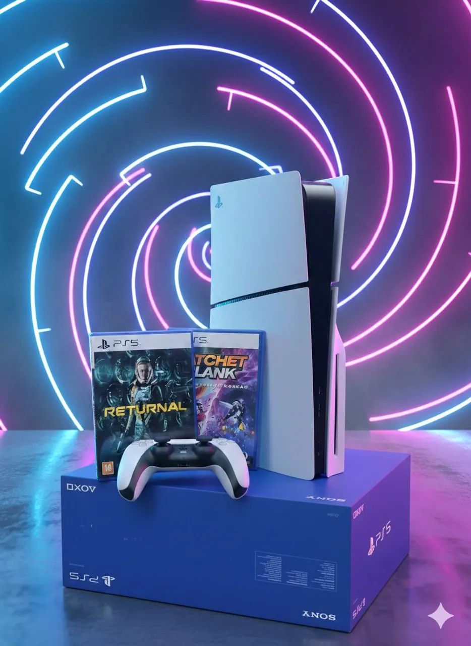PS5 slim 1TB (Mídia Física e Digital)