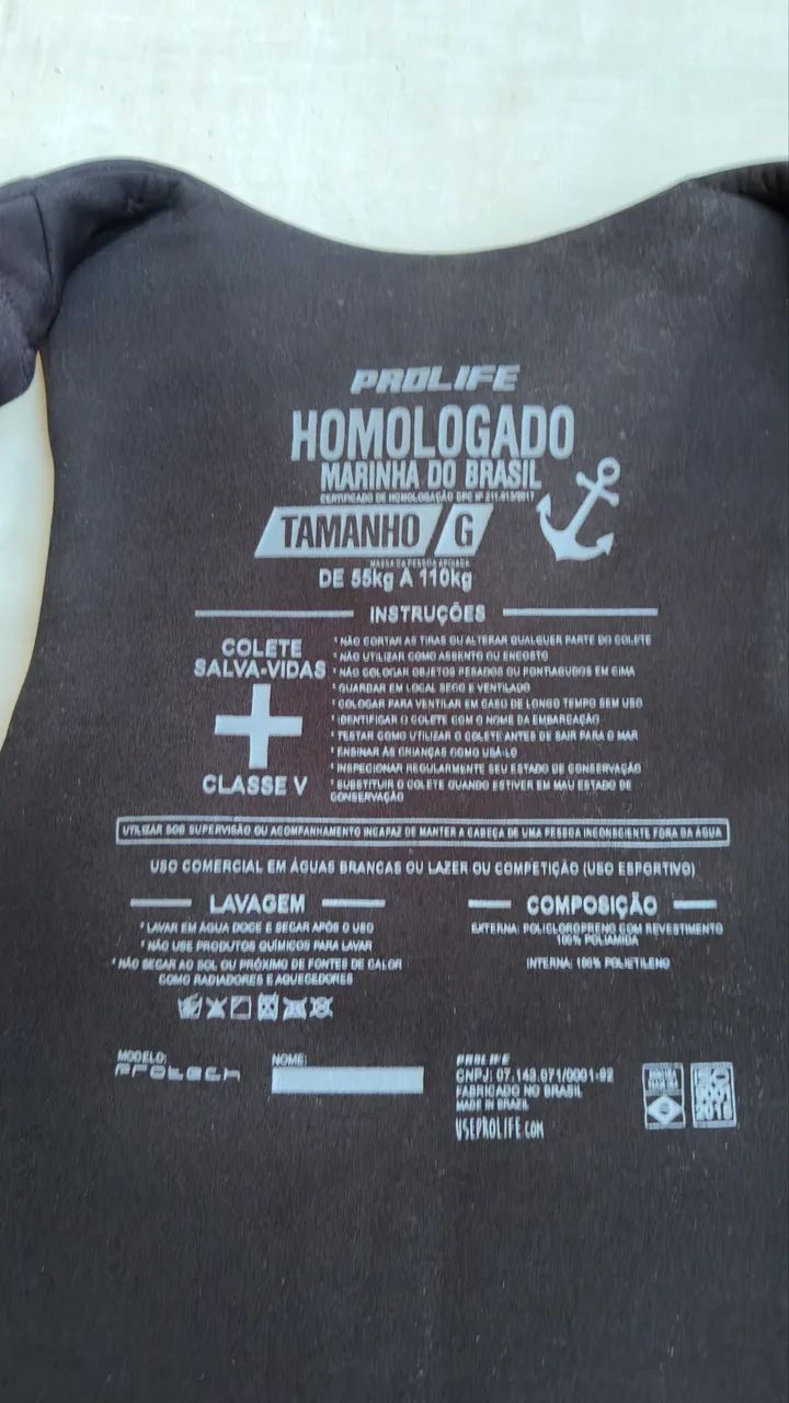 Colete Salva-vidas Prolife Protech V4 Homologado - Vermelho - Foto 2
