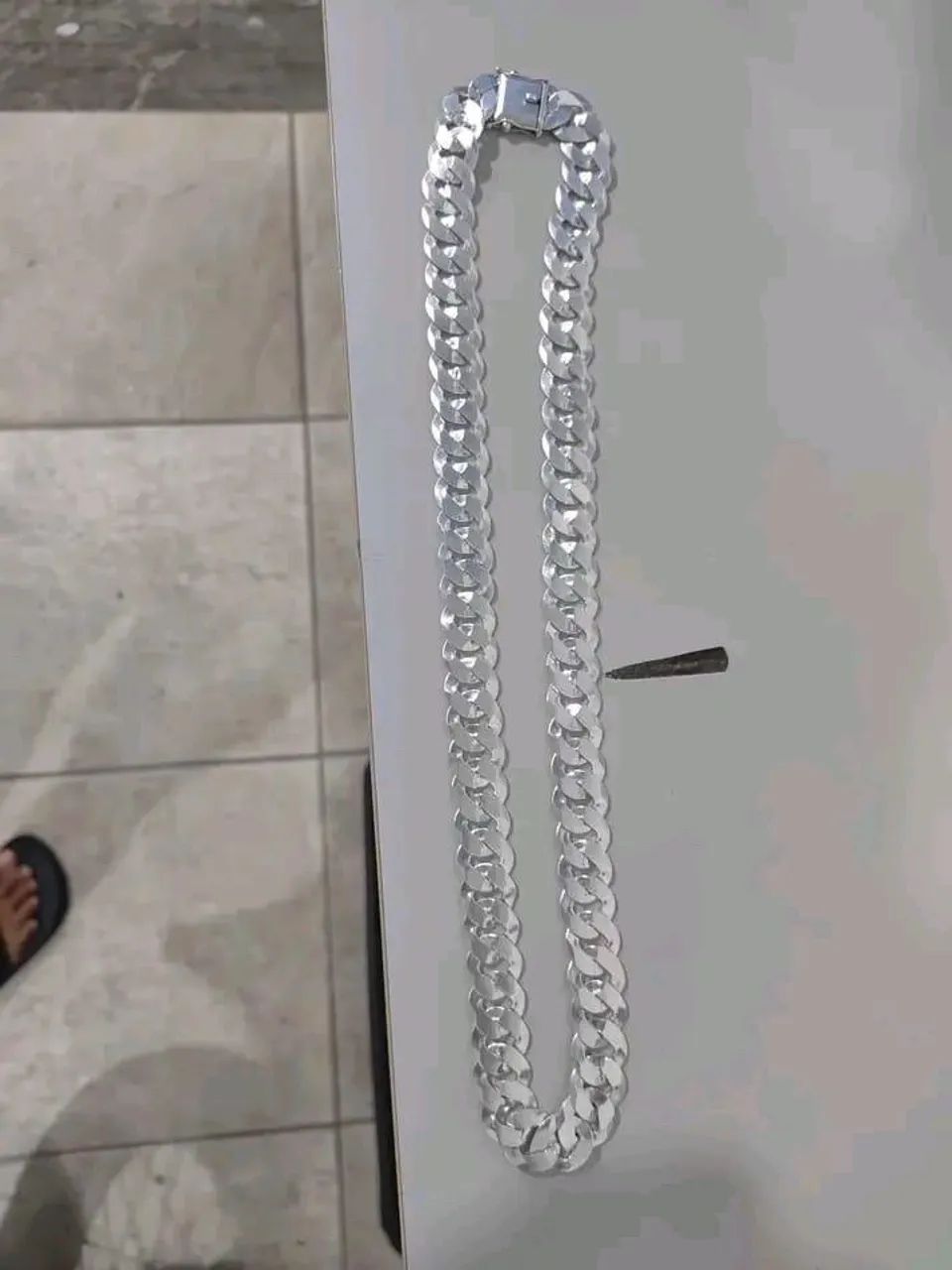 Cordão de prata masculino 