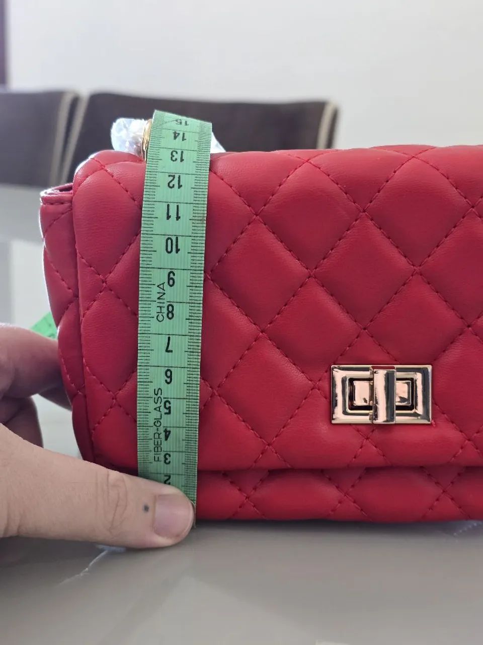 Bolsa Piccadilly Vermelha Nova com Etiqueta - Alça de Corrente - Foto 3