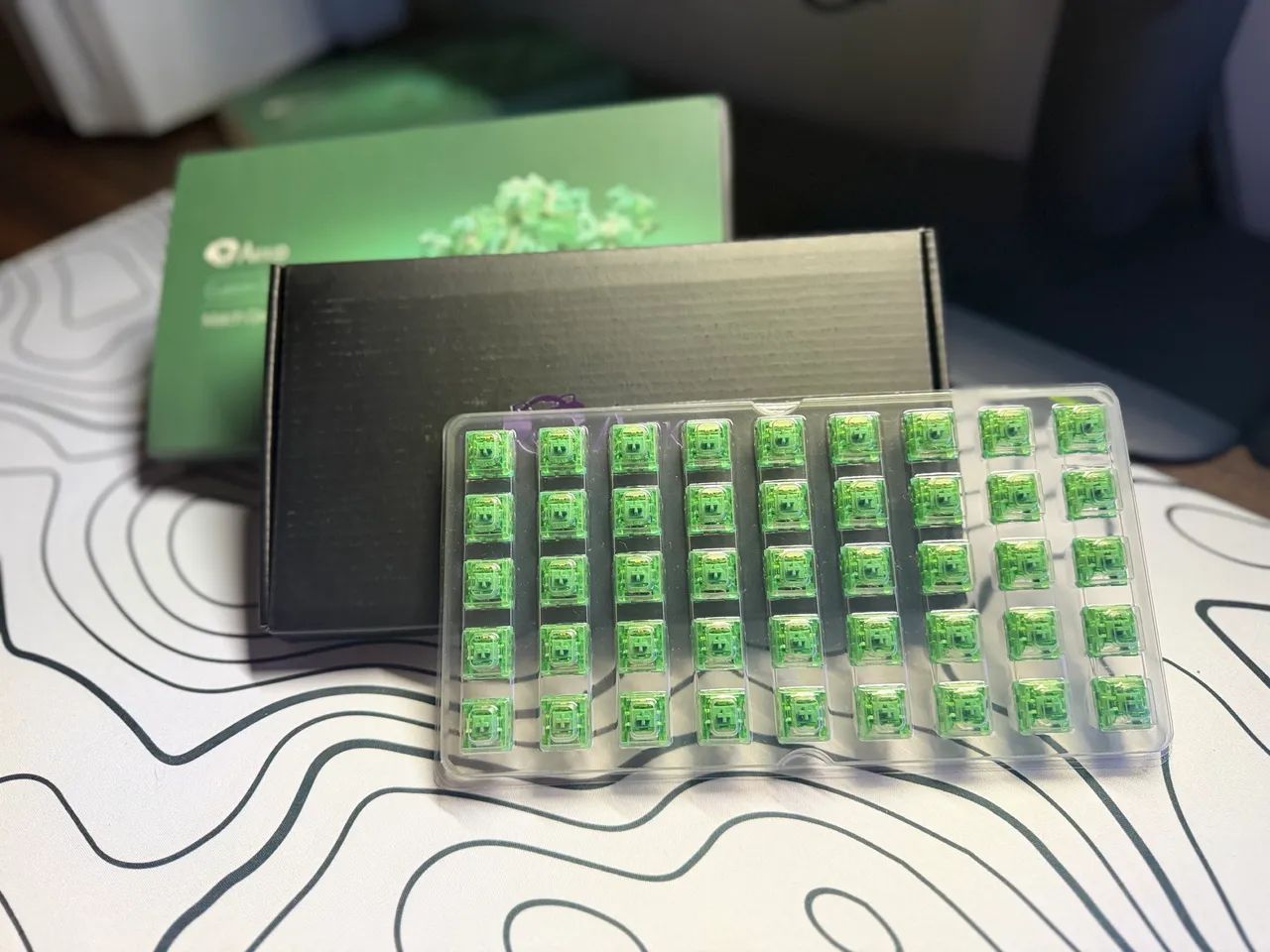 Switch Akko Matcha Green Linear 50gf - Kit 90 Unidades - Foto 4