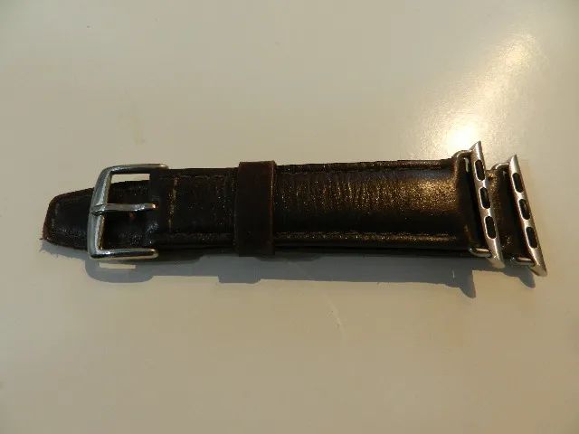 Pulseira Para Apple Watch 38mm ou 40mm em Couro Marrom