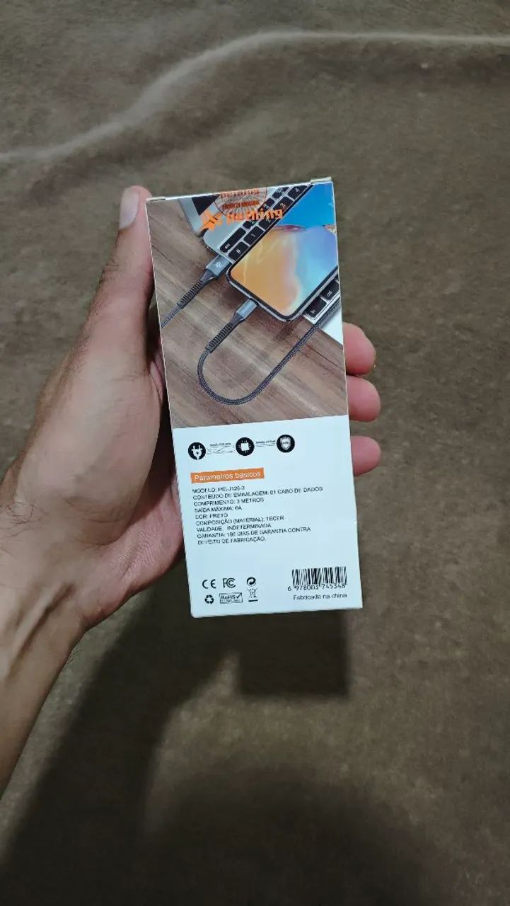 Cabo USB para USB-C Peining 6A Turbo 3 Metros Carregamento Rápido - NEXT IMPORTADOS - Foto 2