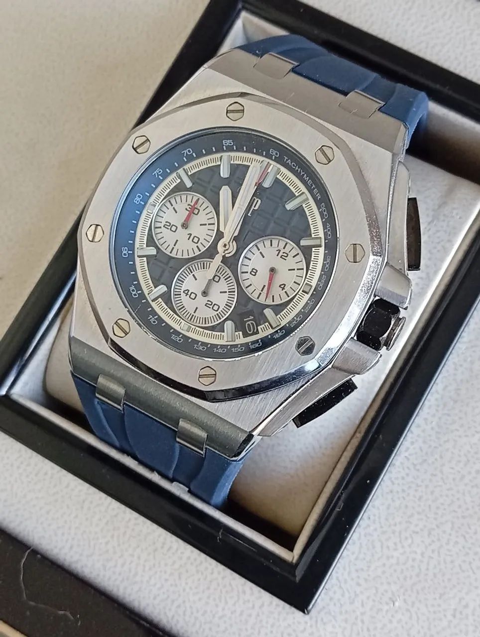 Relógio audenars Piguet offshore azul Royal quartzo - Foto 2