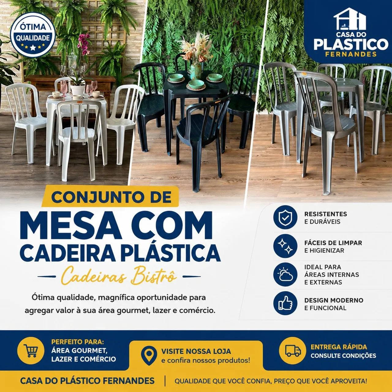 Conjunto de mesa plastico 
