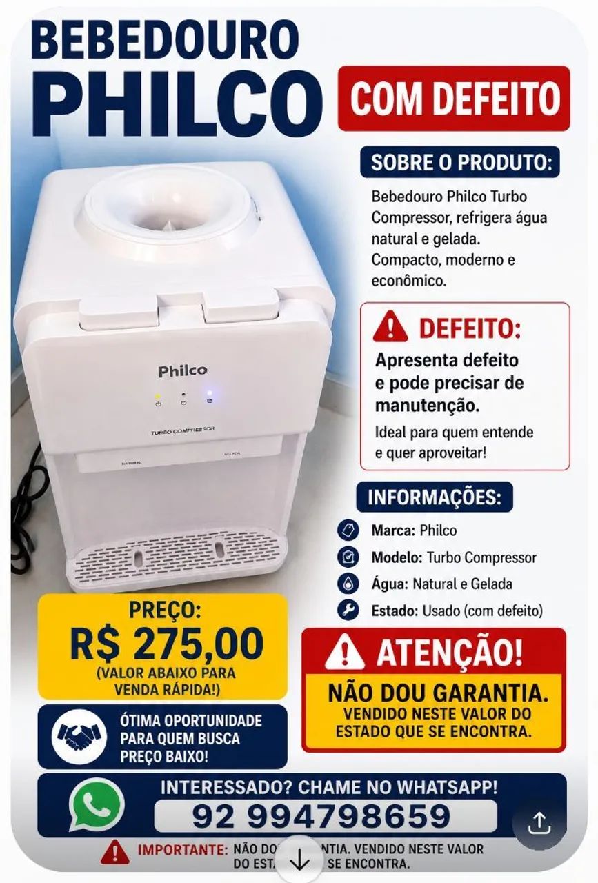 Bebedouro Philco 