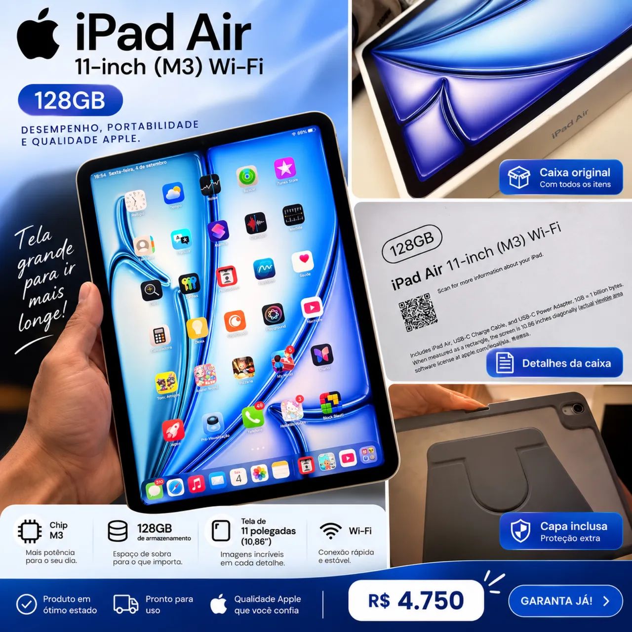  iPad Air de 11 polegadas - Foto 3