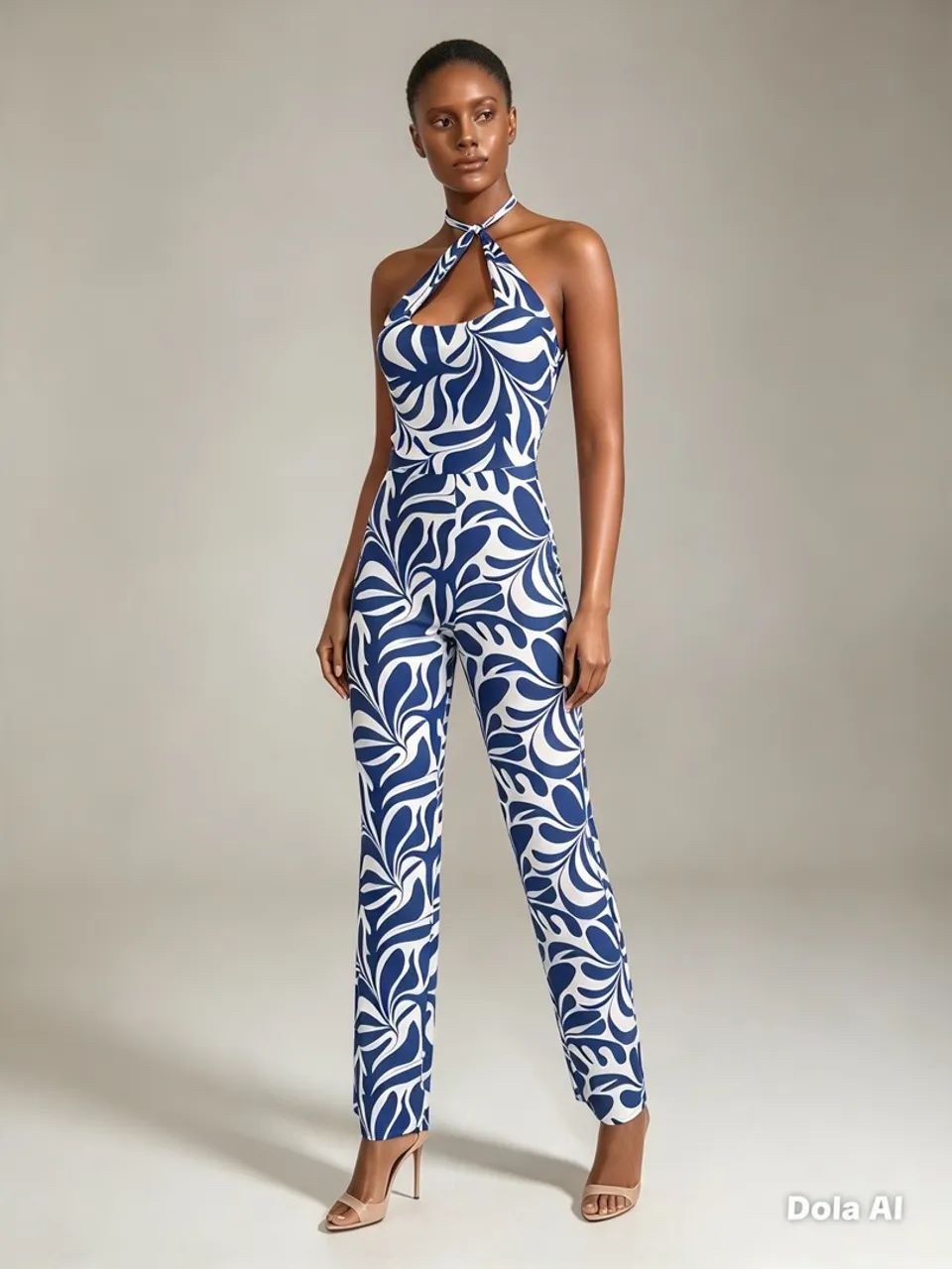 Macacão Azul e Branco 