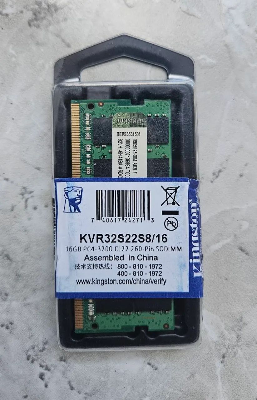 Memória RAM Kingston - 16GB - DDR4 - 3200MHz - Notebook - Foto 2