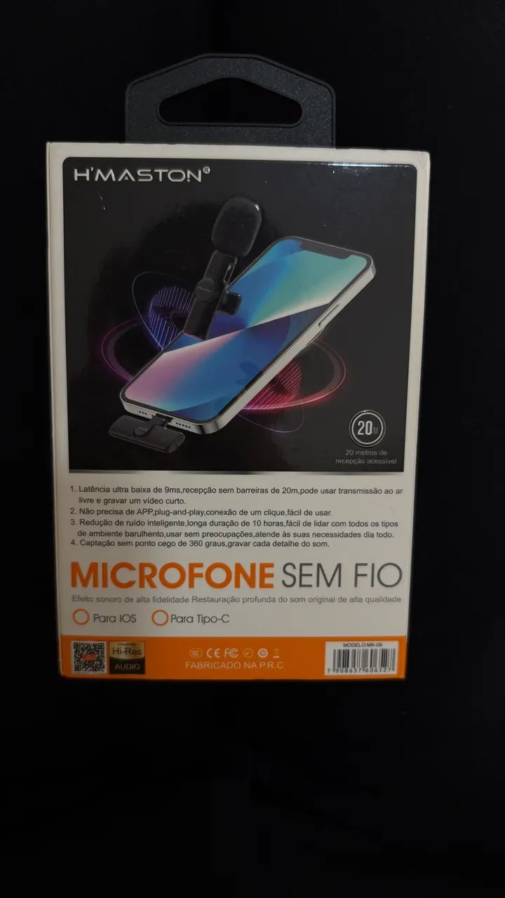 Microfone de lapela sem fio iPhone - Foto 2