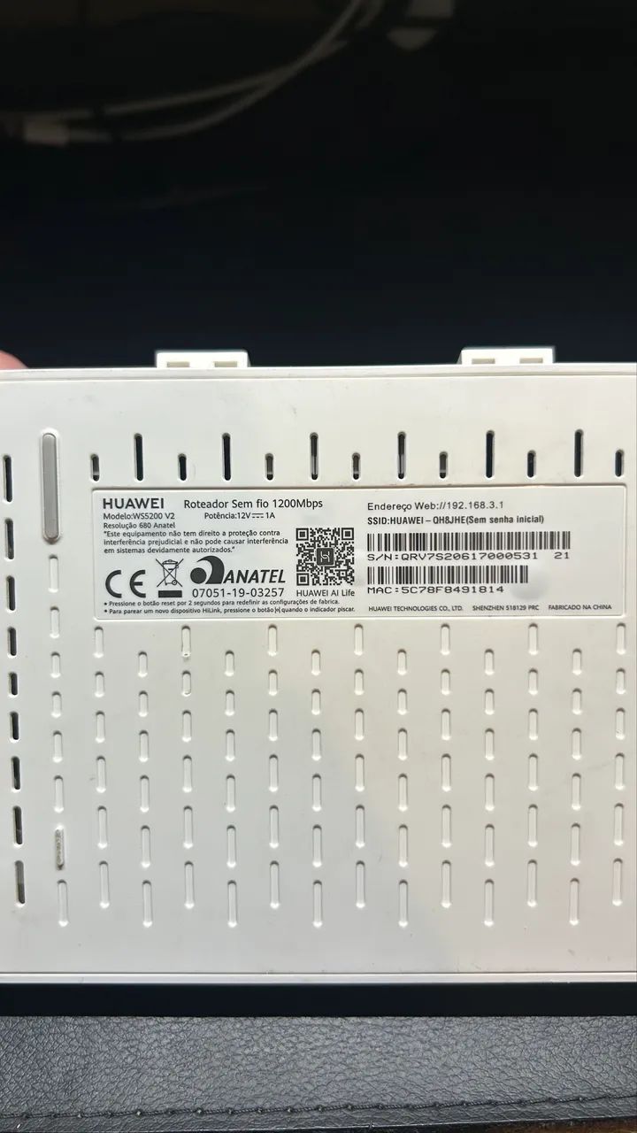 Roteador Sem Fio Hauwei 1200Mbps WS5200 V2 - Foto 5