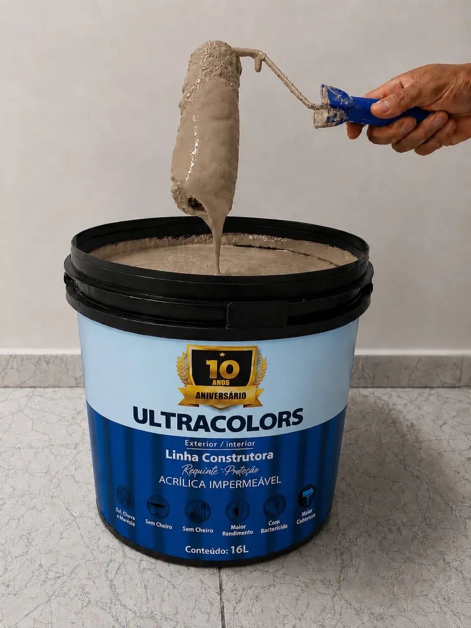Tinta látex acrílica fosca sem cheiro ótima qualidade e durabilidade  - Foto 4