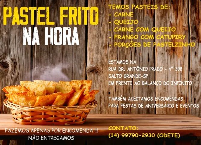 Pastel Frito na hora