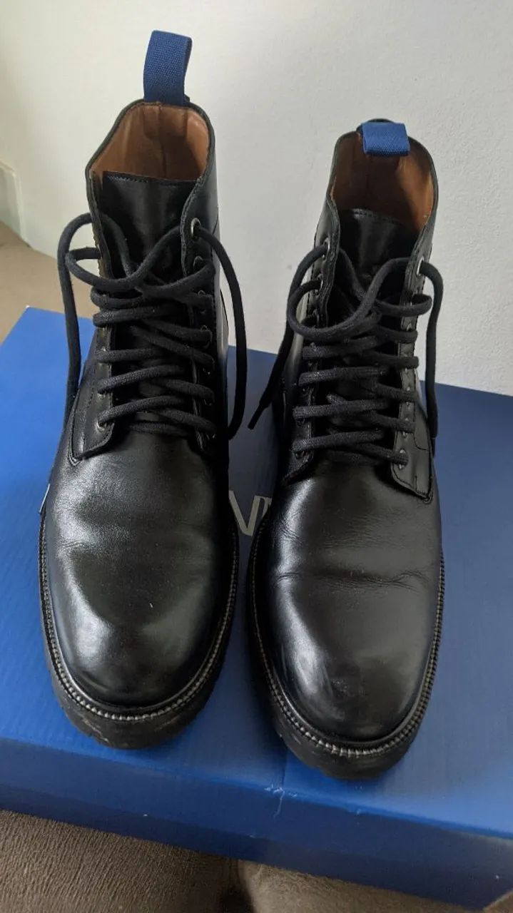 Bota Coturno Siena Gianno de Couro Preto - Foto 2