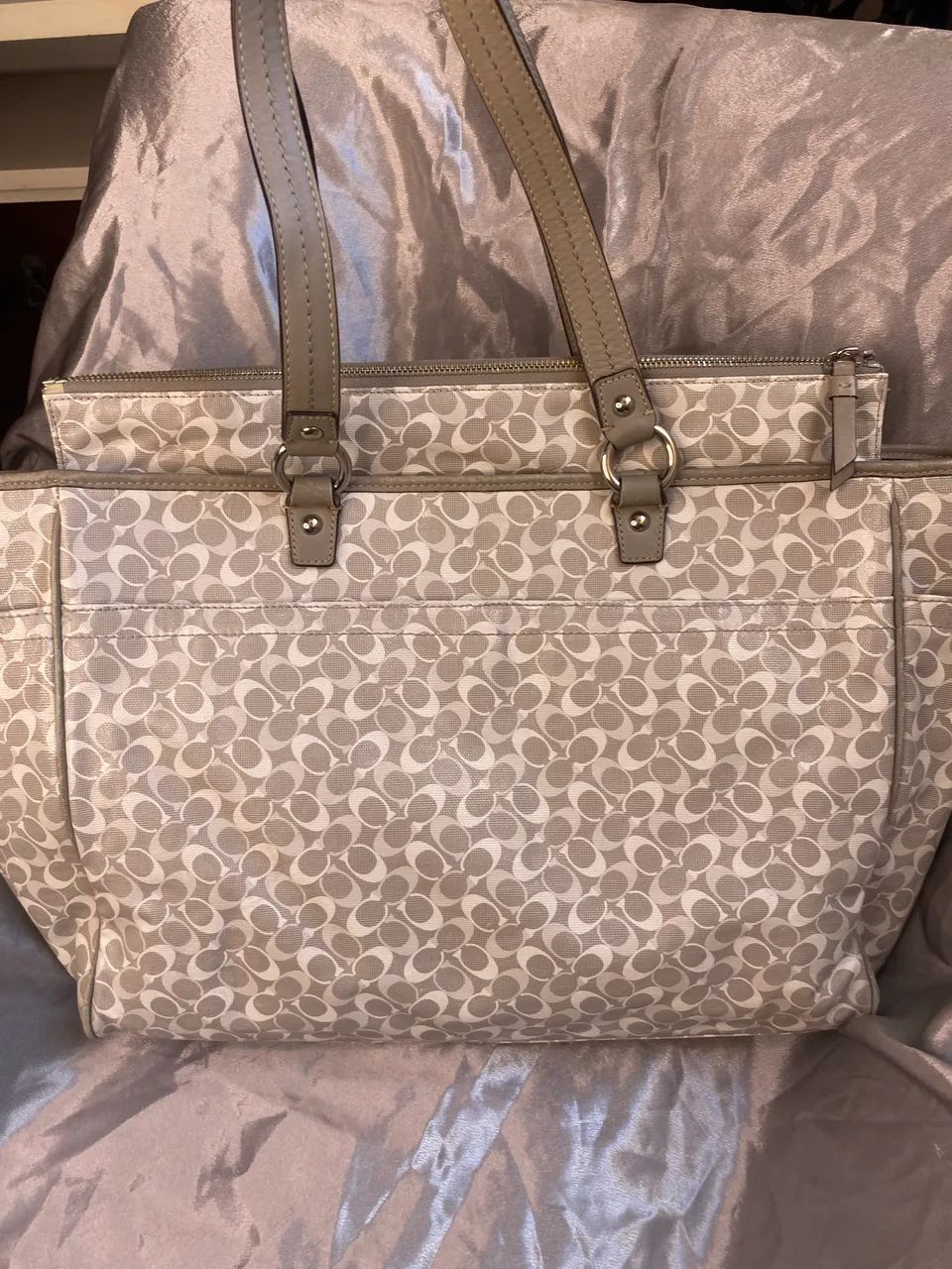 Bolsa coach cinza - Foto 3