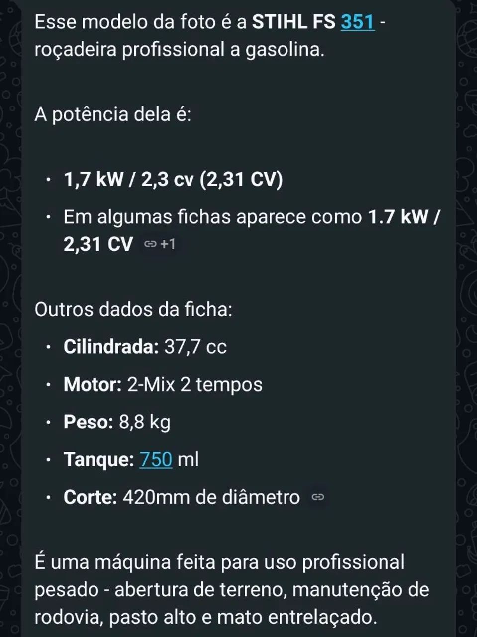 Roçadeira multifuncional profissional  