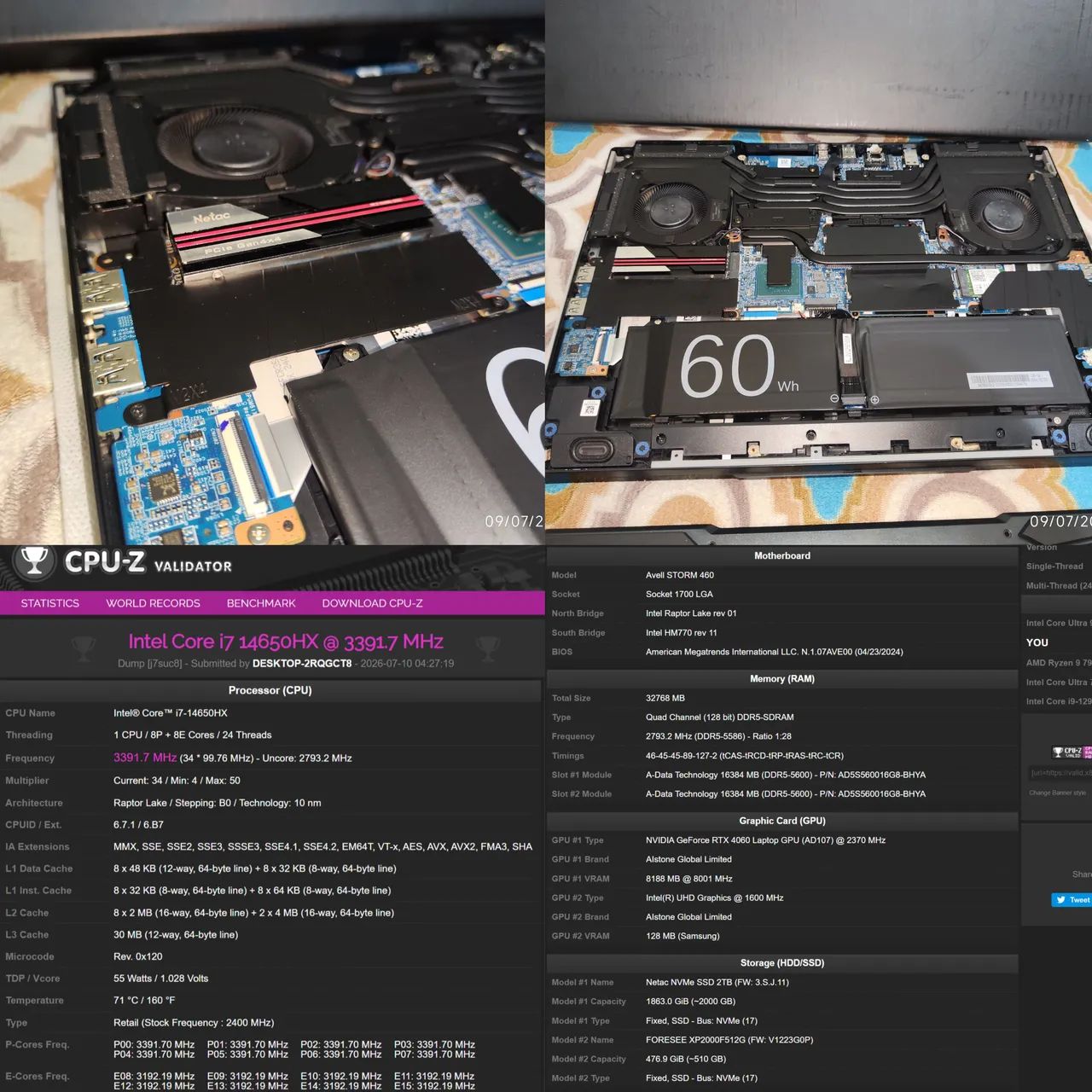 Notebook - RTX 4060 - i7 14650HX - 32GB RAM - 2,5TB SSD NVME - Avell - Foto 4