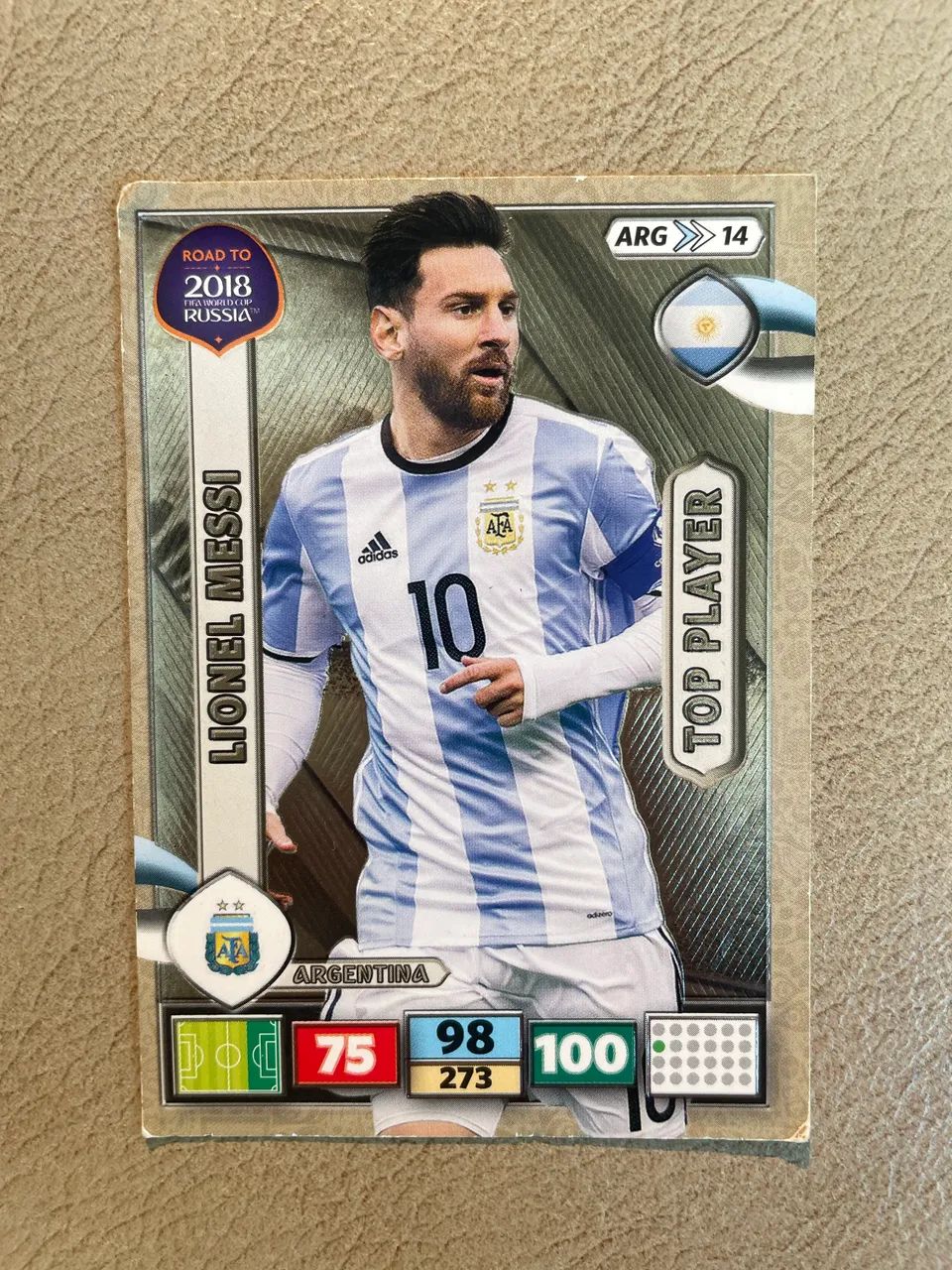 Lionel Messi Adrenalyn XL Top Player Argentina - Road to Russia