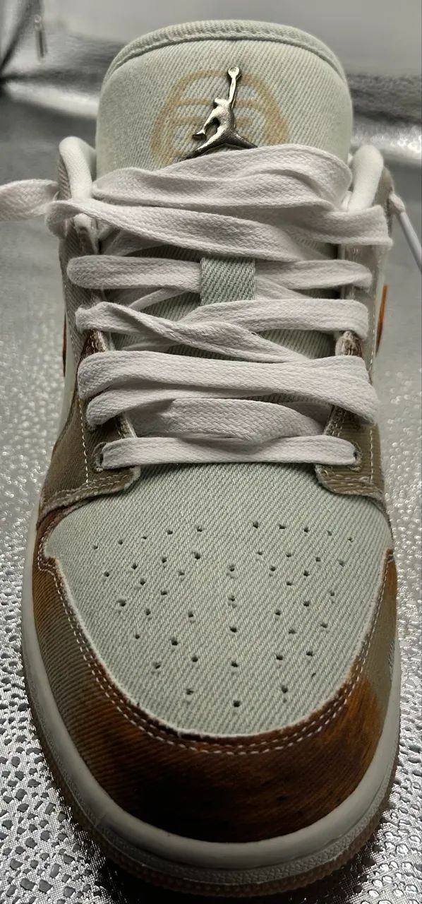 Tênis Air Jordan 1 Low nas cores off white - Foto 5
