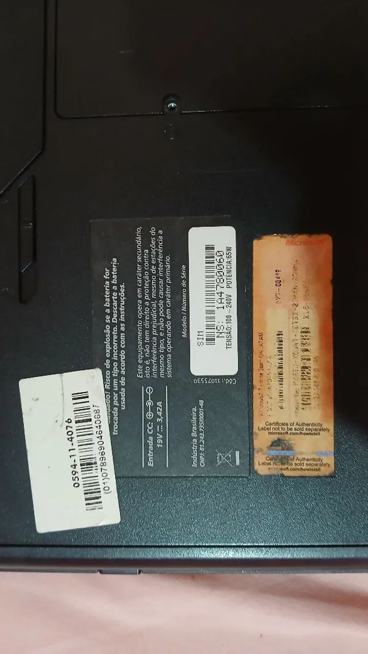 Notebook Sim+ Intel Core i5 - Para Conserto ou Peças - Foto 4