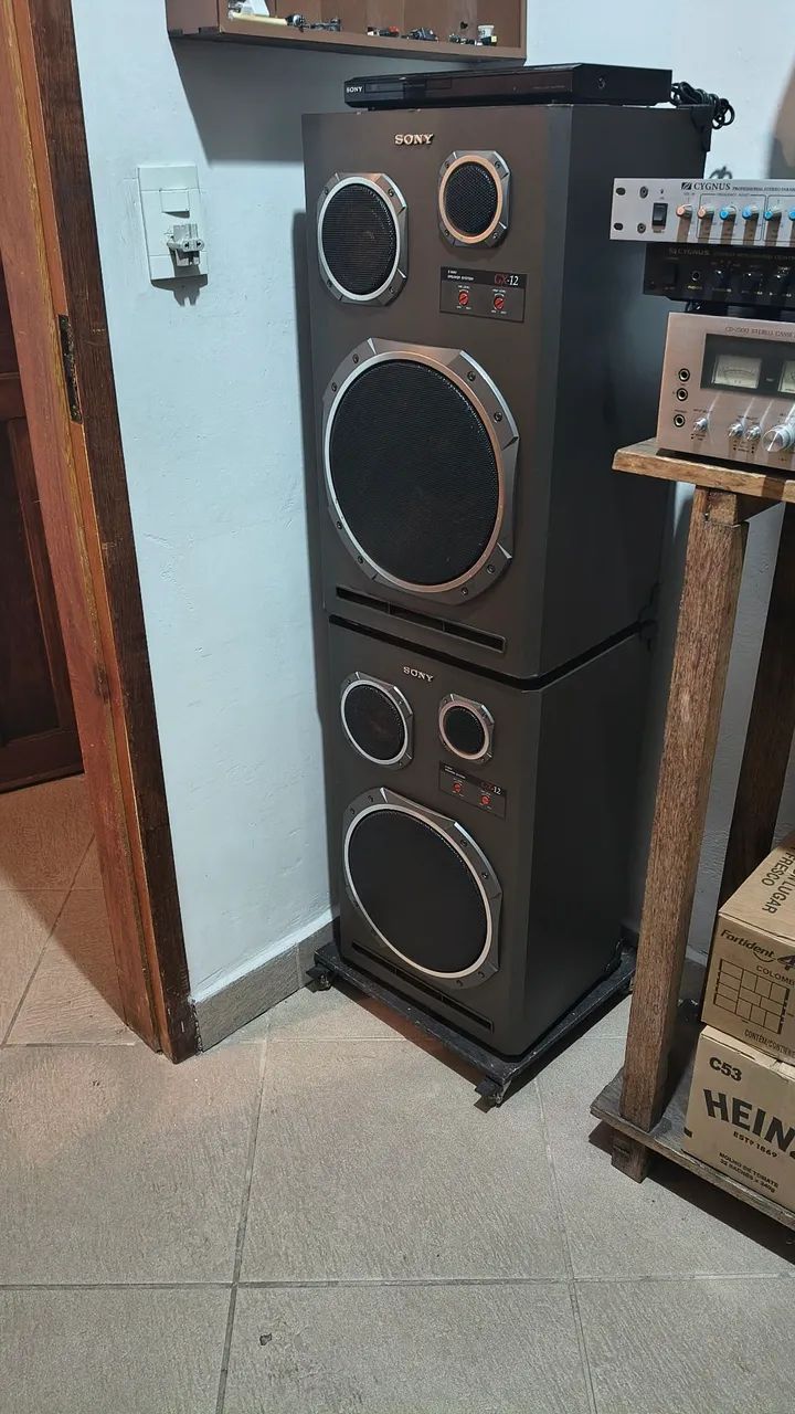 Duas caixas de som sony 12 