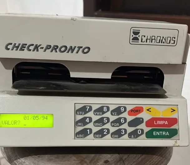 Máquina De Preencher Cheque Check Pronto Chronos Cor Branco
