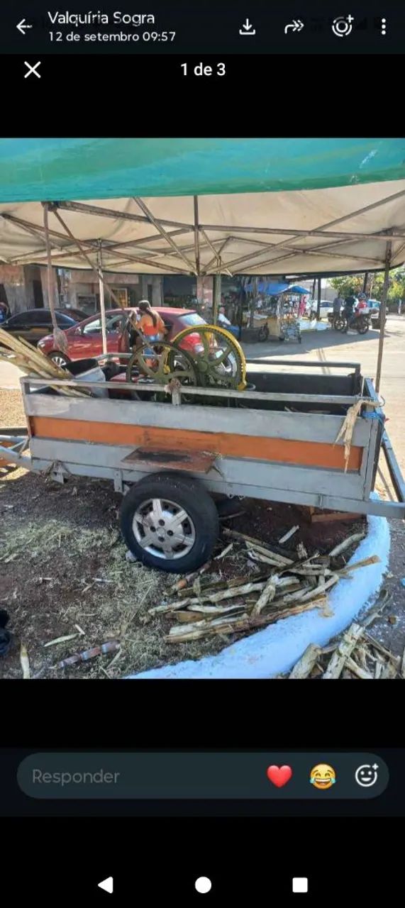 Carretinha com engenho de cana de açúcar  - Foto 3