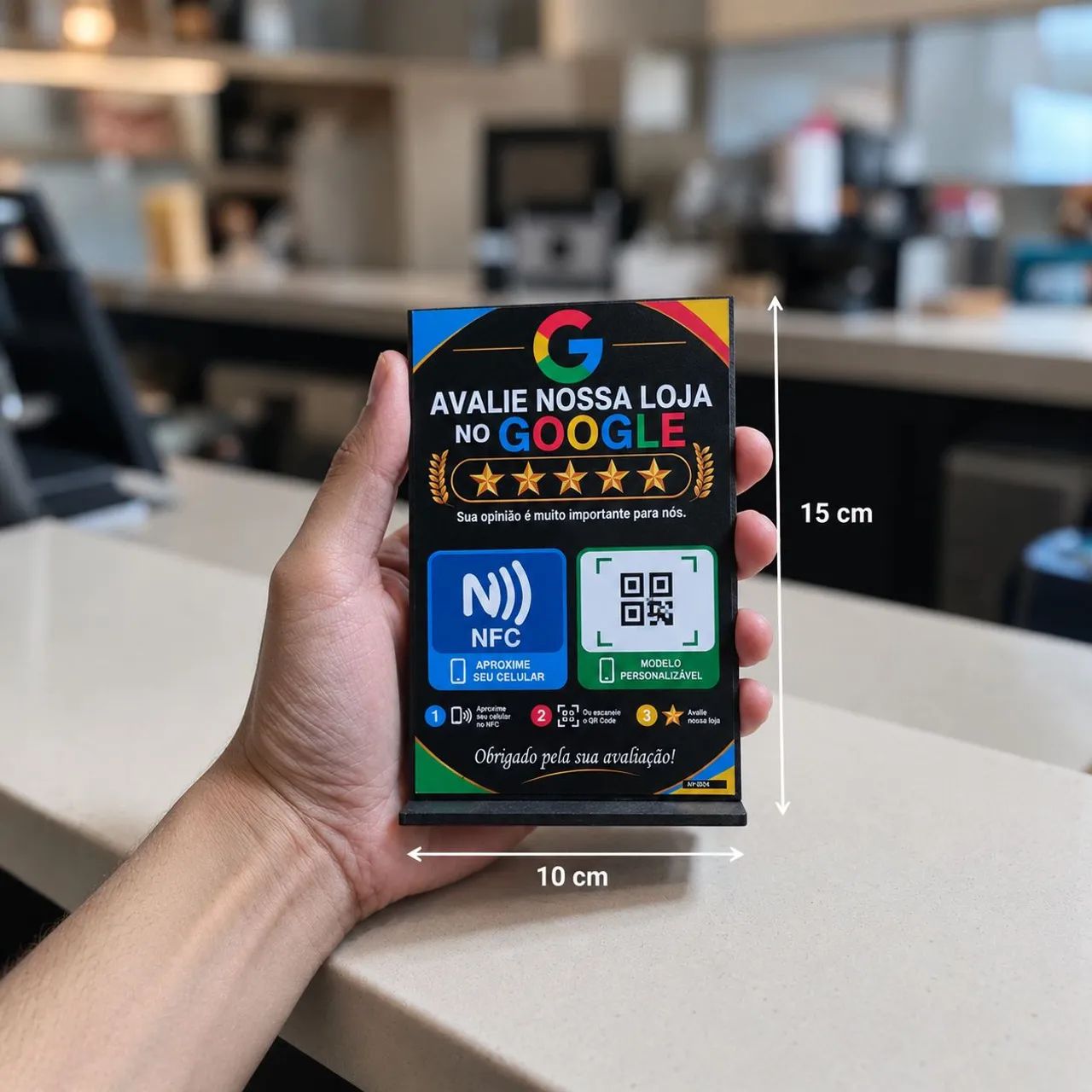 Placa de avaliação do Google QR code NFC  - Foto 3