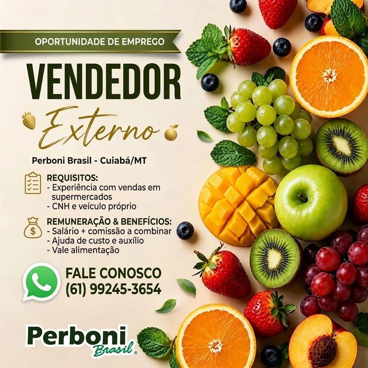Vaga para Vendedor externo 