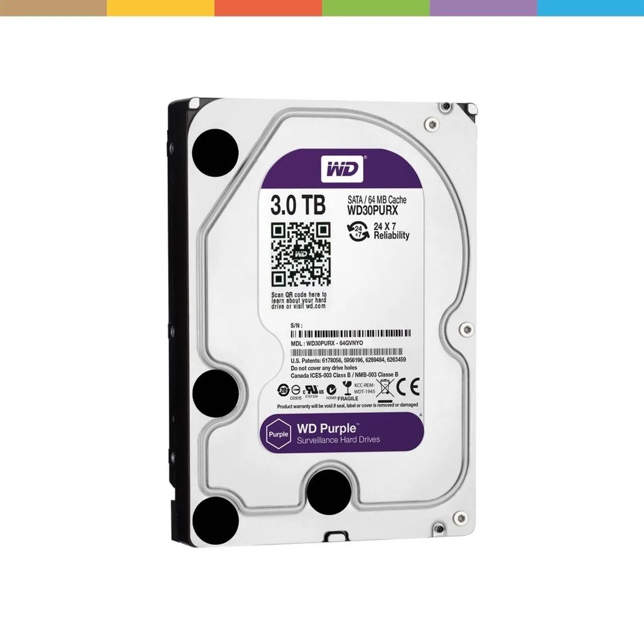 3 hds purple 2 de 3tb e 1 de 2tb em ótimo estado - Armazenamento