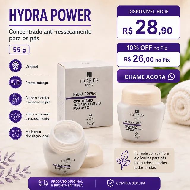 Hydra Power Hinode 55g Anti-Ressecamento para os Pés - Foto 2