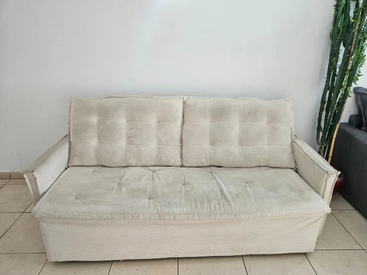 Sofa sem Caixa 185cm de Linho<br> - Foto 2