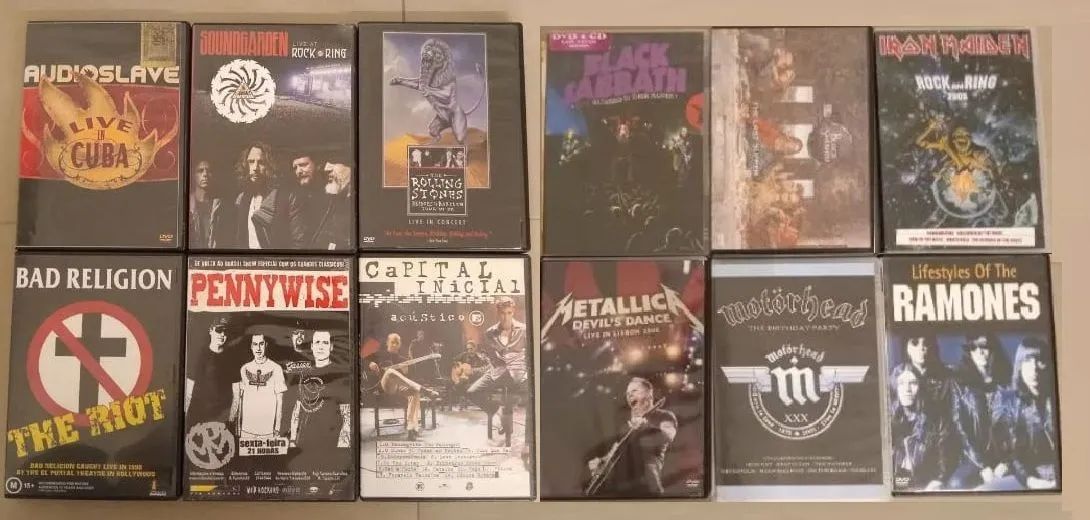 DVDs bandas rock/metal diversos