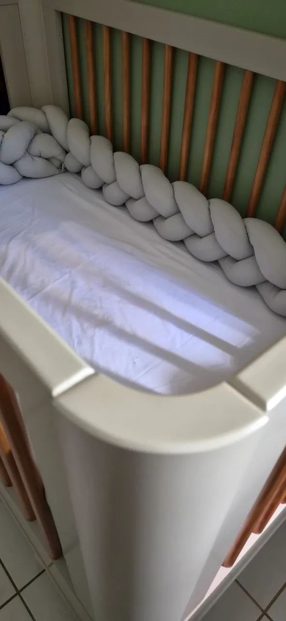 BERÇO MINI CAMA BOOM 2 EM 1 + COLCHÃO E PROTETOR - Foto 4