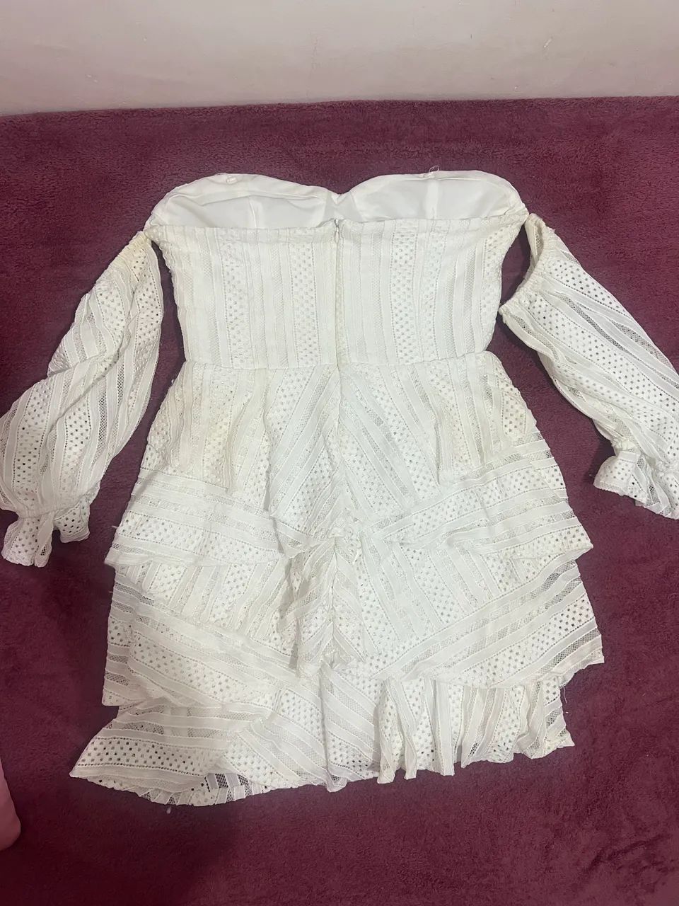 Vestido Branco Rendado - Poema Hit - Foto 5