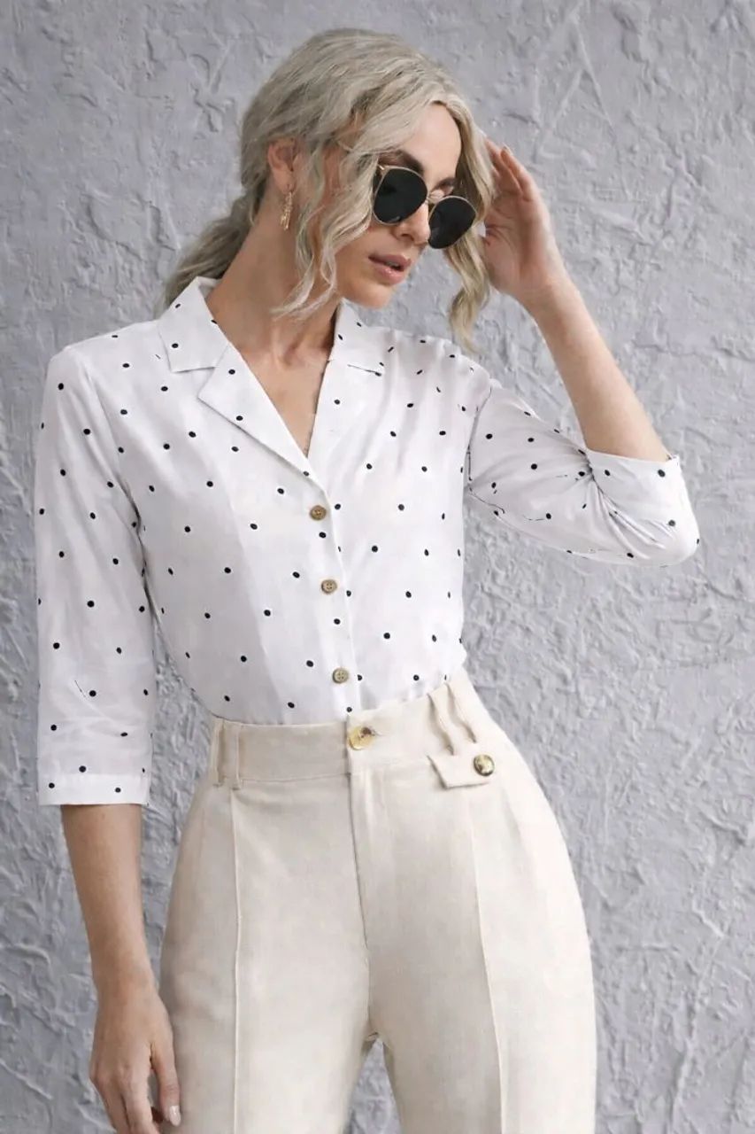 Camisa Feminina com manga 3/4