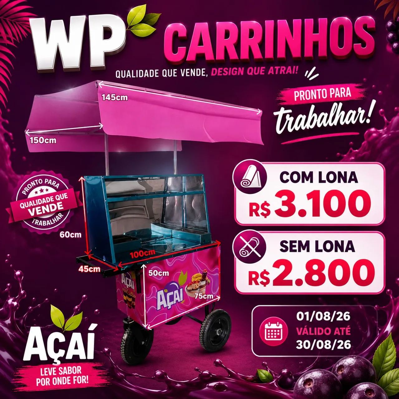Carrinhos de açaí  - Foto 5