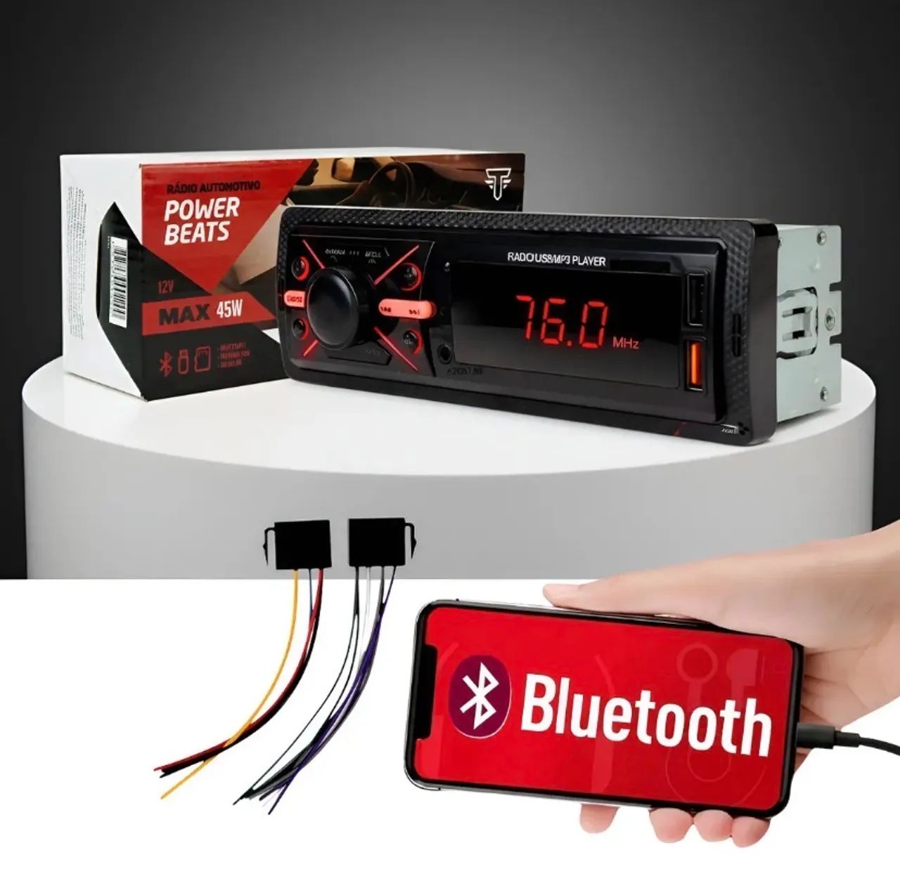Rádio Bluetooth carro  - Foto 4