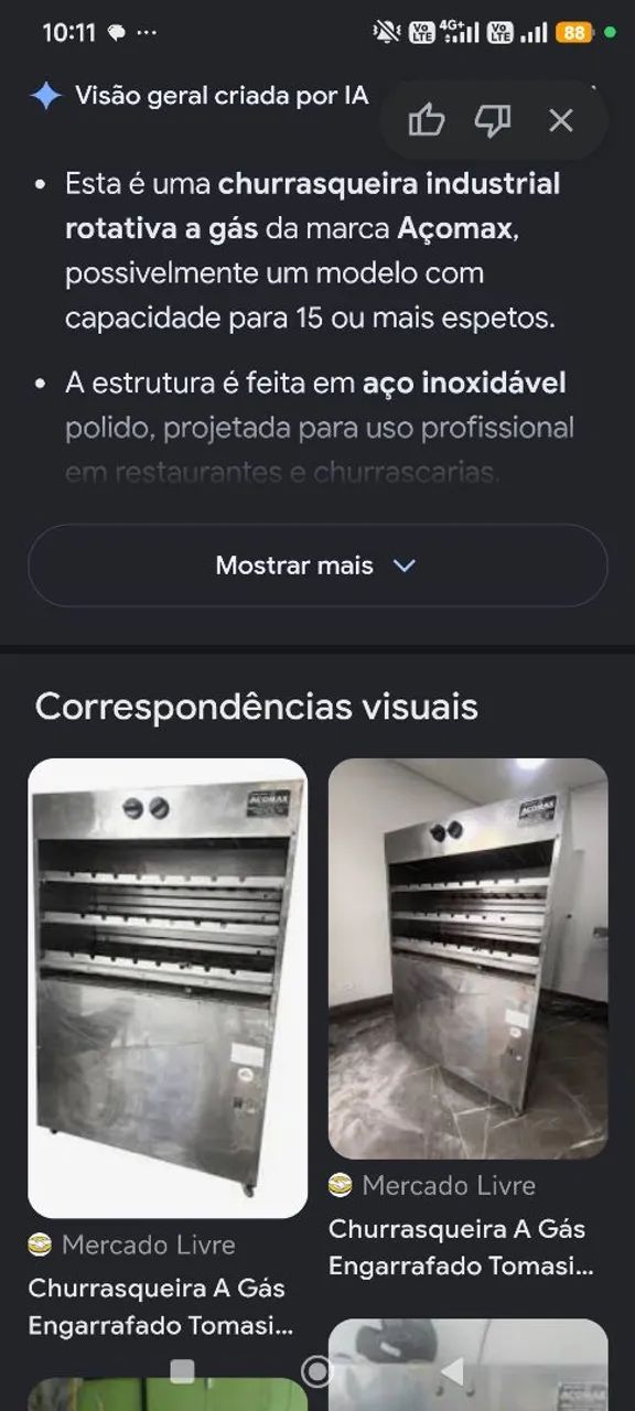 Churrasqueira inox