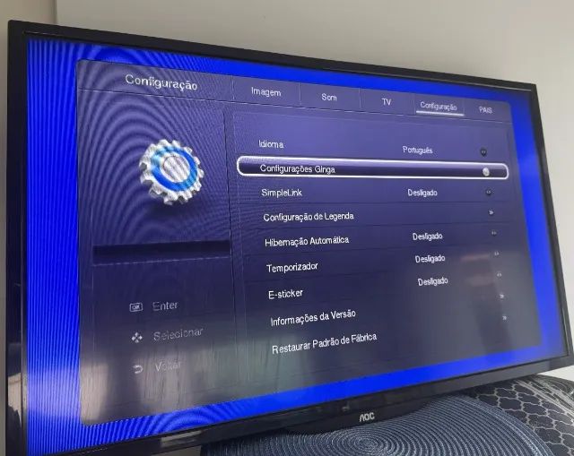 TV AOC LED 32" HD - LE32H1461 - Funcionando 100% - Foto 2
