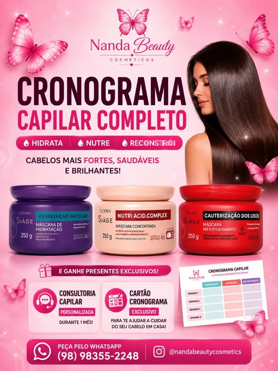Mascara de tratamento Eudora Siage Cronograma Capilar - Foto 2