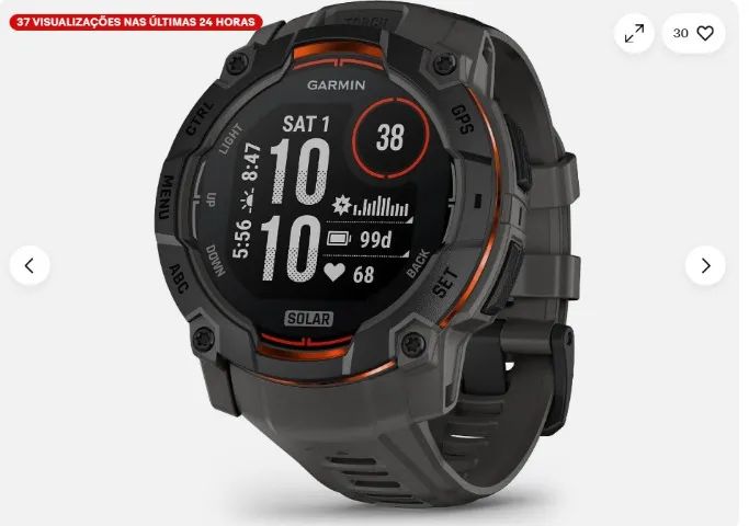 Relogio Garmin instinct solar 50mm
