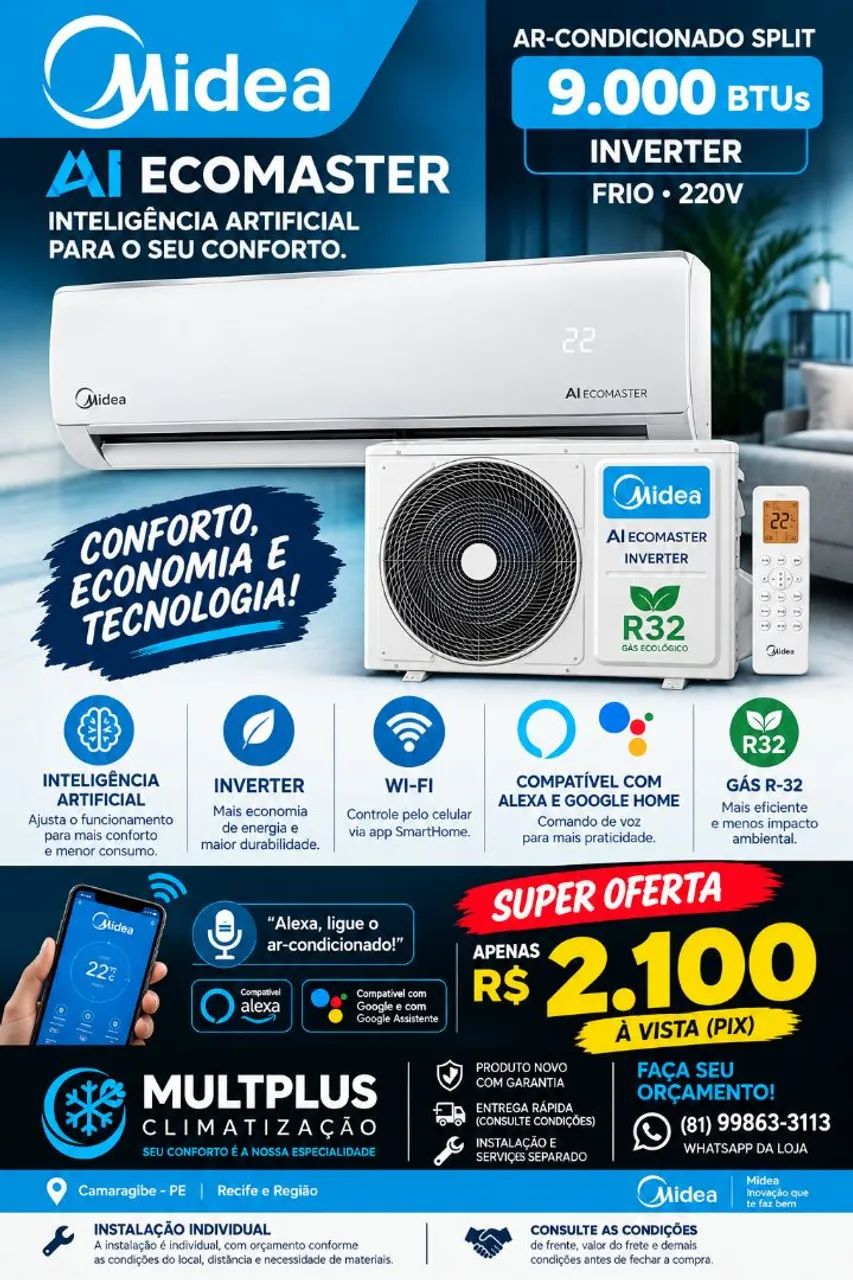 AR CONDICIONADO SPLIT 9K INVERTER  - Foto 4